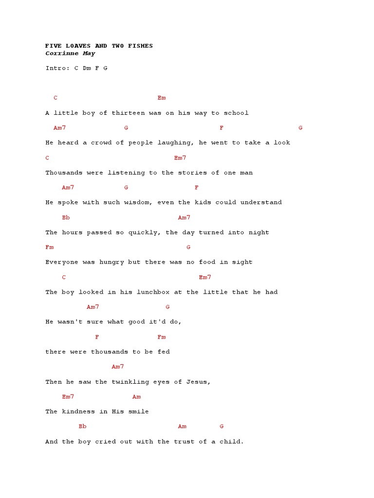 Five Loaves and Two Fishes - Chords | PDF