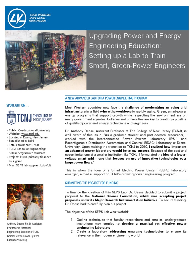 Upgrading Power and Energy Engineering Education: Setting Up A Lab To ...