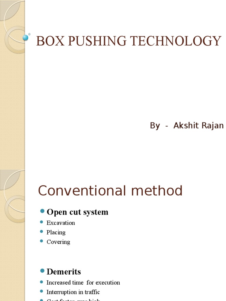 Box Pushing Technique Overview | PDF | Precast Concrete | Structural Steel