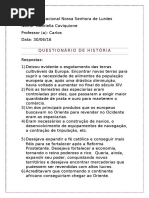 Questionário de História