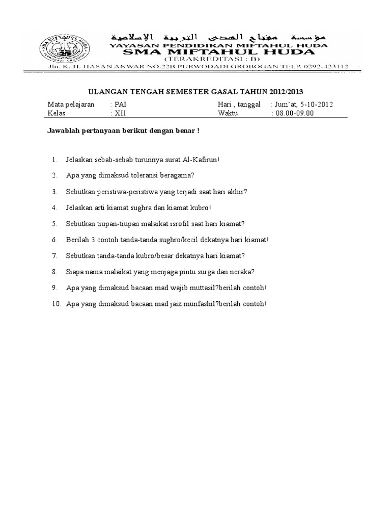 Sebutkan 10 Nama Nama Surga Dan Neraka - Coba Sebutkan
