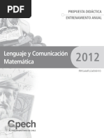 Propuesta Didactica Entrenamiento LC-MT