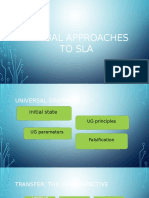 Formal Approaches To Sla