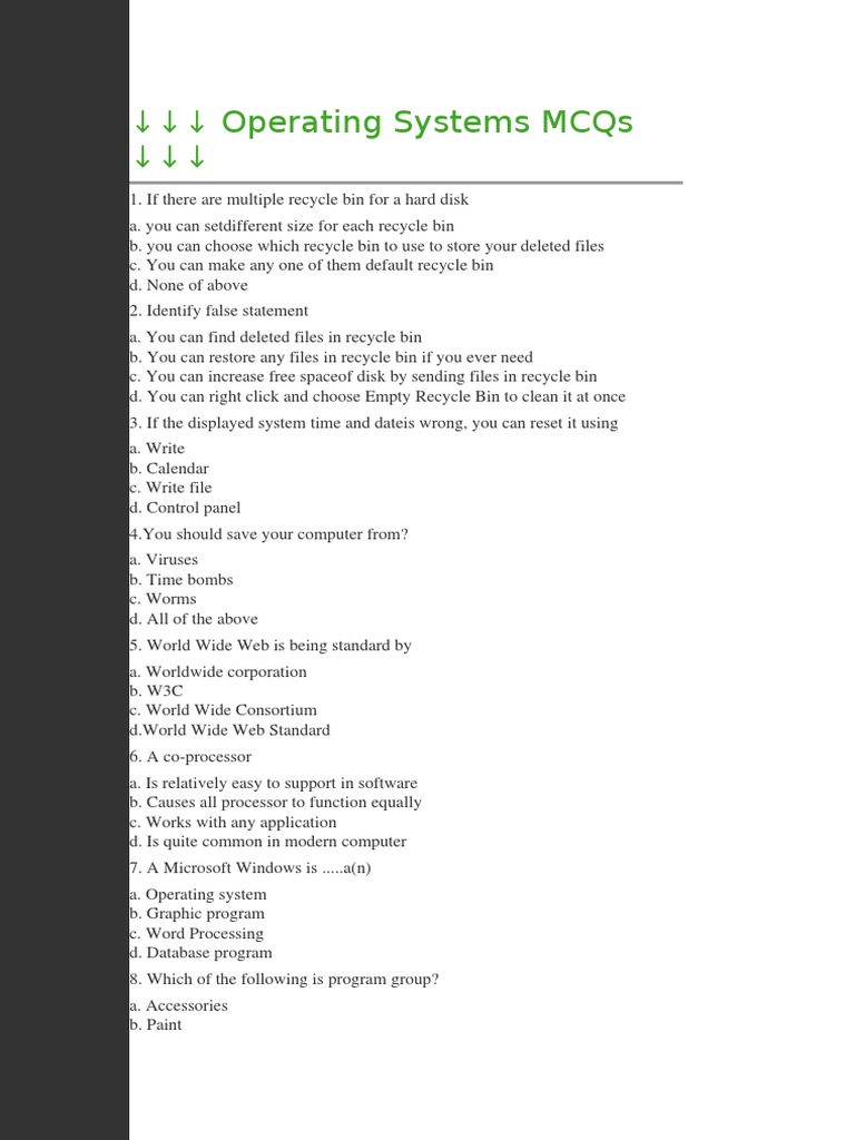 Windows OS Quiz: Module 3.5.2 | PDF | Microsoft Windows | Operating System