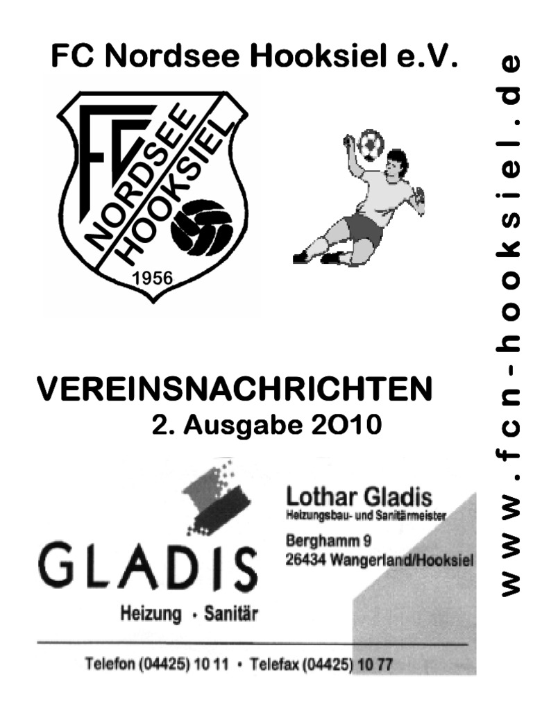 Vereinszeitung Des Fcn Hooksiel