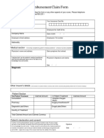 Reimbursement Claim Form Details