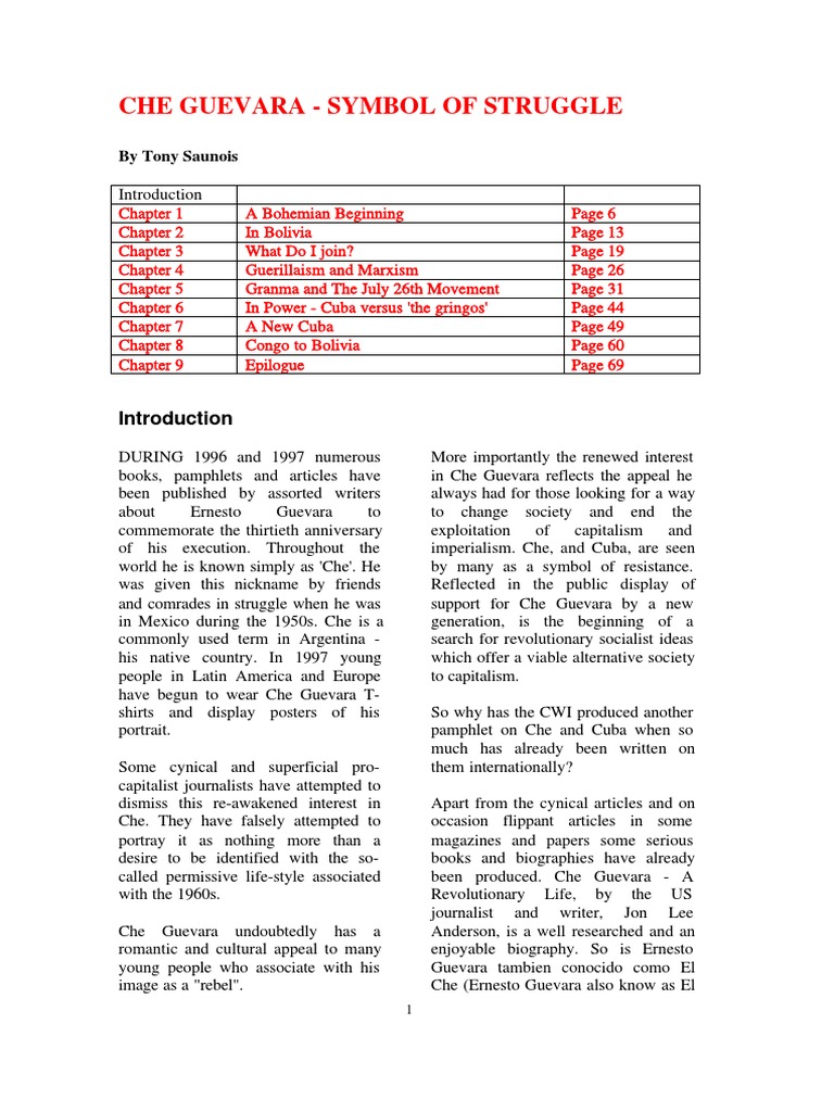 Symbol of Struggle - Che Guevara PDF | PDF | Che Guevara | Socialism