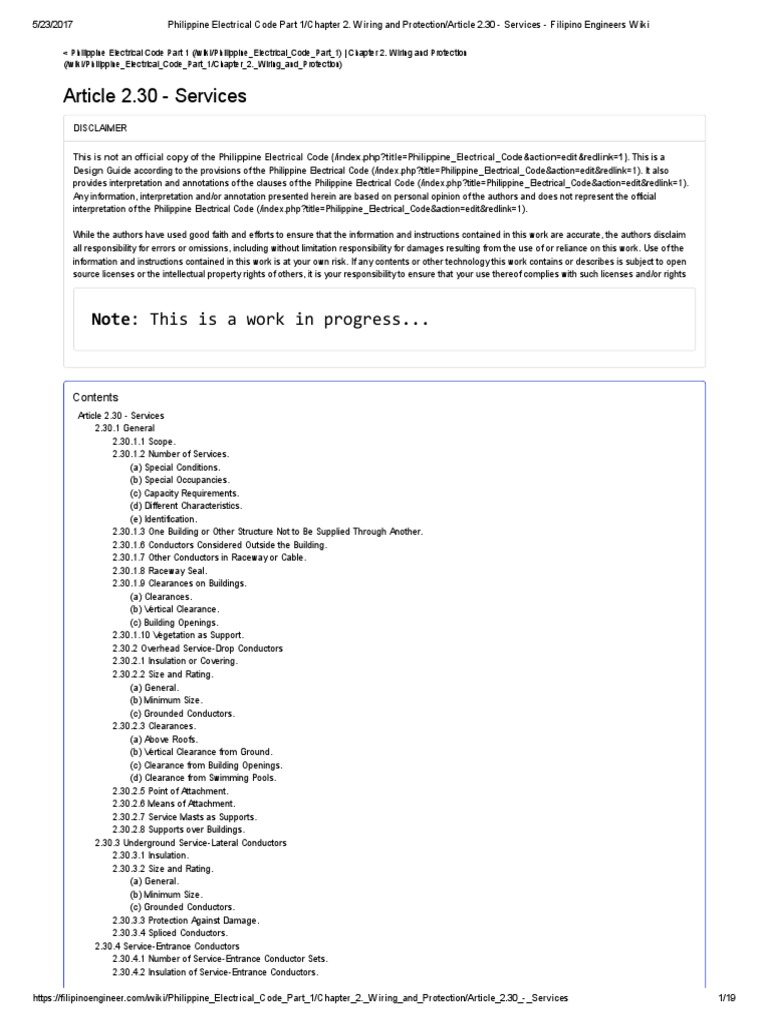 Philippine electrical code part 1 free. download full