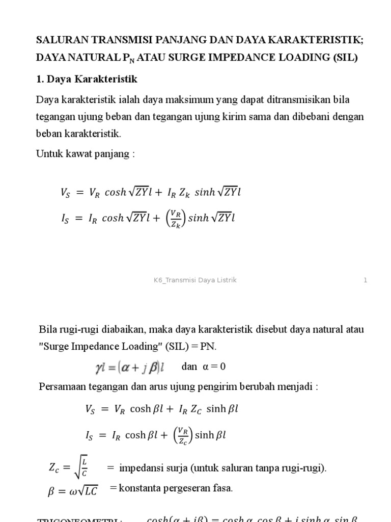 K6 Transmisi Daya Sil P