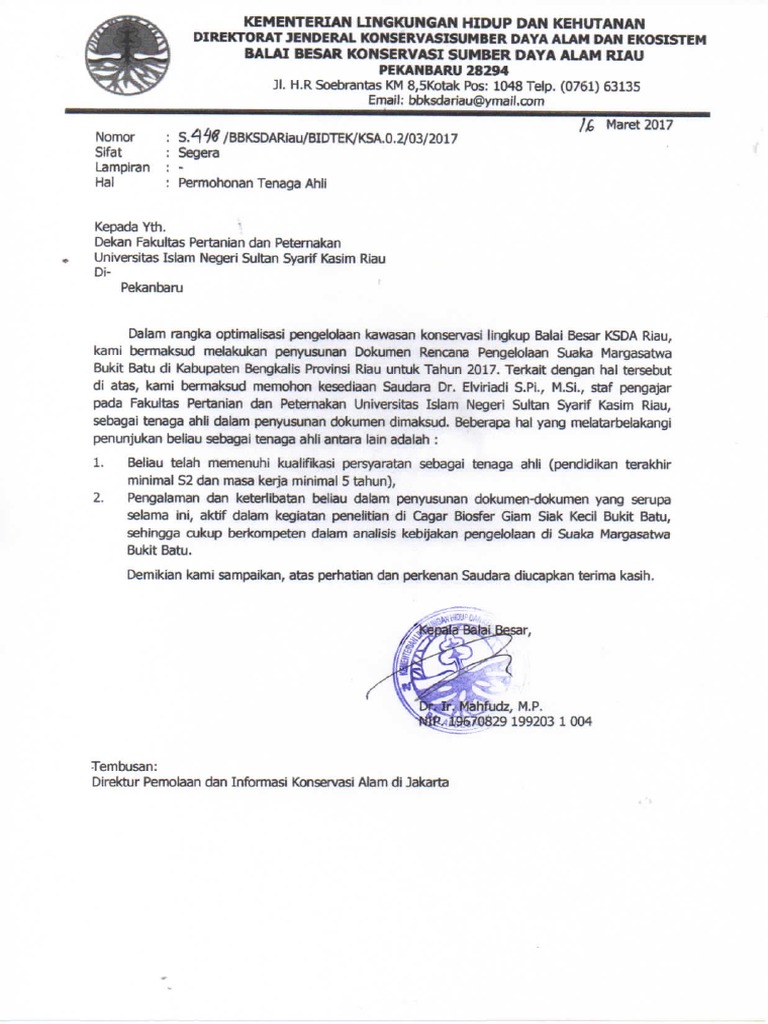 Contoh Surat Permohonan Narasumber