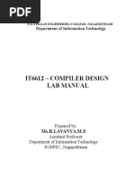 Labmanual Compiler Design