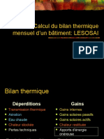 Calcul Du Bilan Thermique Mensuel D'un Bâtiment: LESOSAI