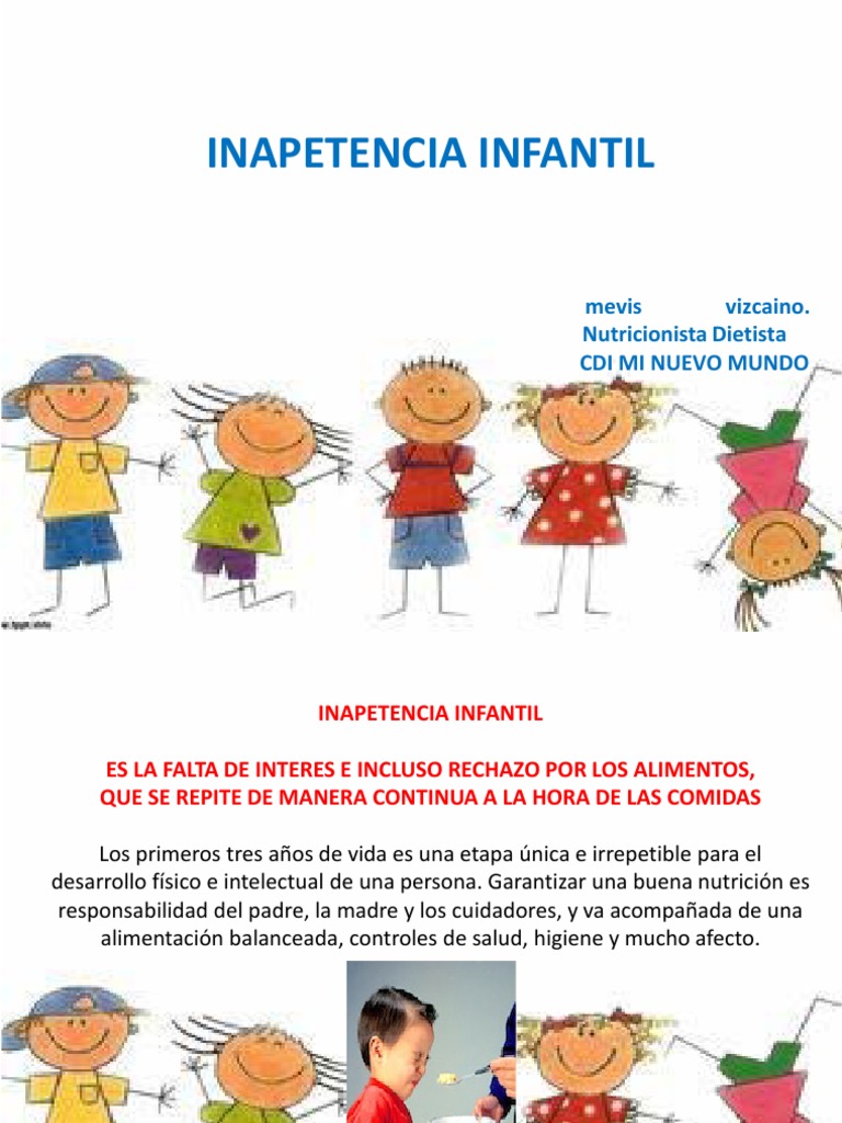 INAPETENCIA INFANTIL.pdf | Alimentos | Nutrición