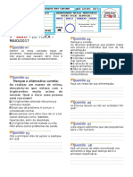 Prova Ed. Física 7° Ano Maio 2017