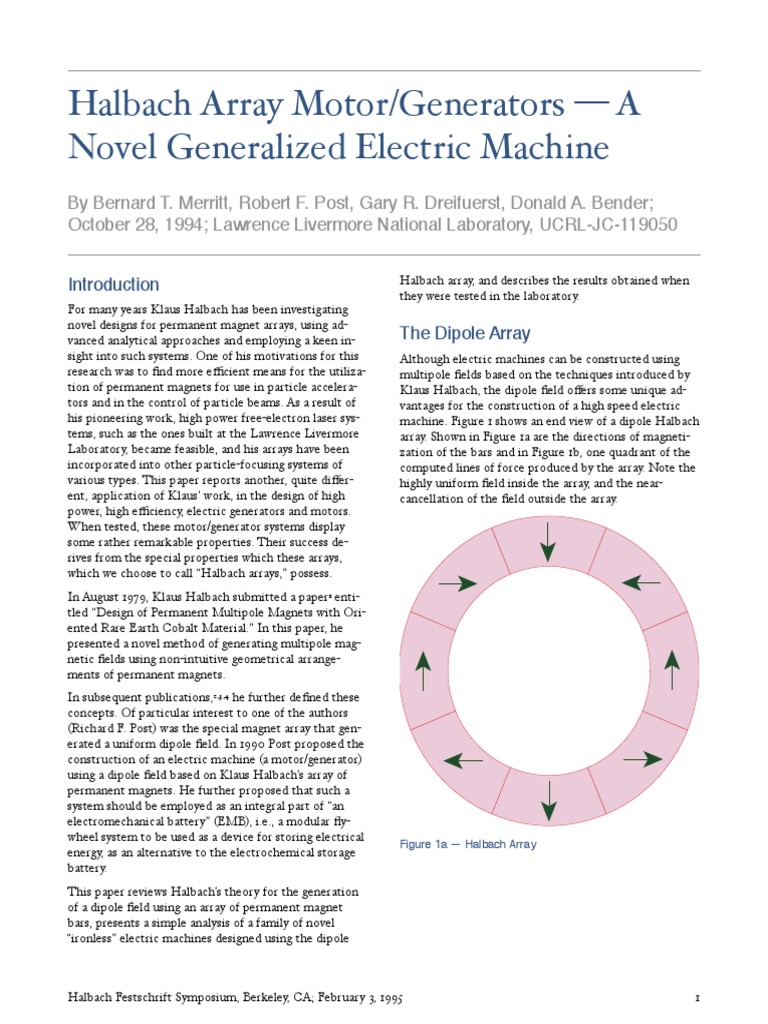 Halbach Array Motor PDF | PDF | Alternating Current | Inductance