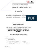 Plan Del Taller de Replicas Tecnotic 02 2017