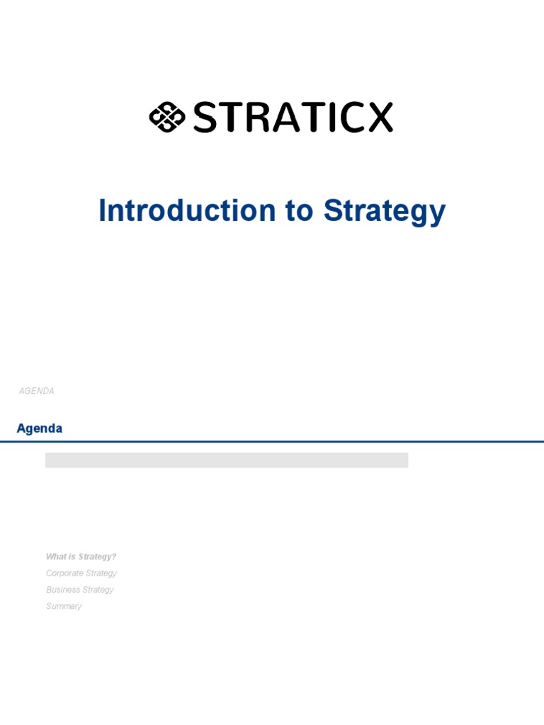 Introduction To Strategy | PDF | Strategic Management | Diversification ...
