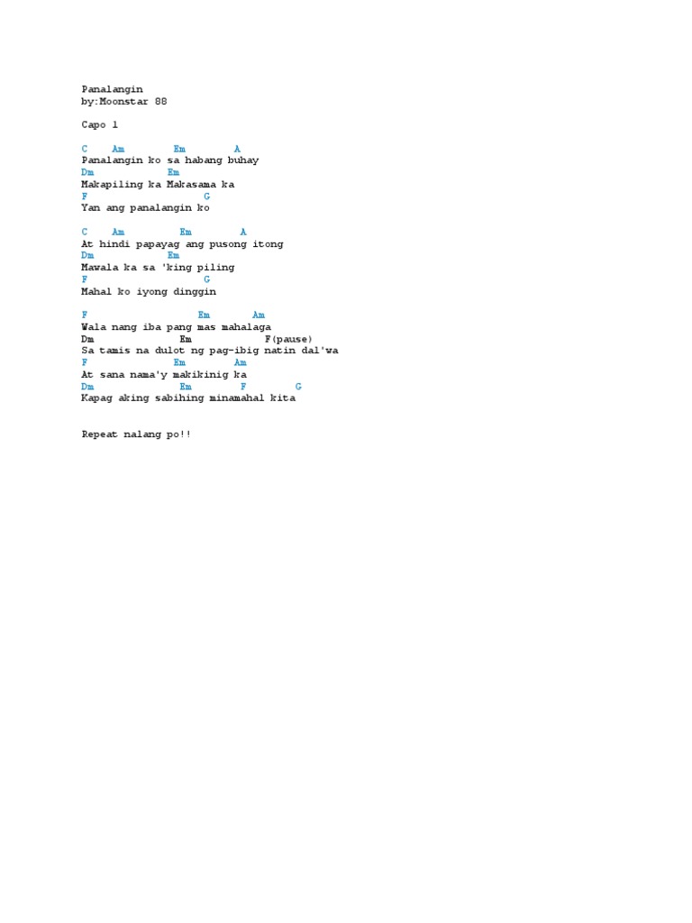 Panalangin Chords PDF