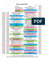 Minors Schedule