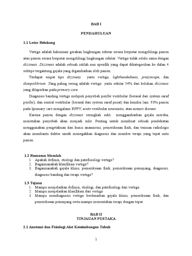 Makalah Vertigo