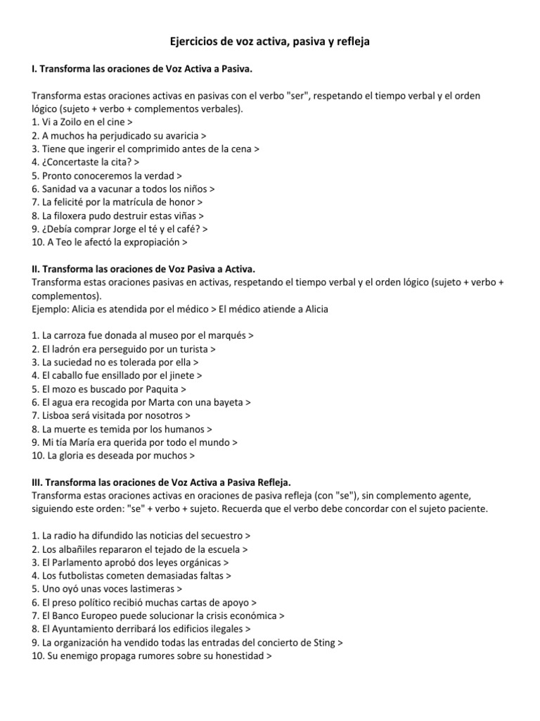 Ejercicios de Transformación de Voz | PDF | Estudios de idiomas extranjeros  | Salud y bienestar, image size:768x1024