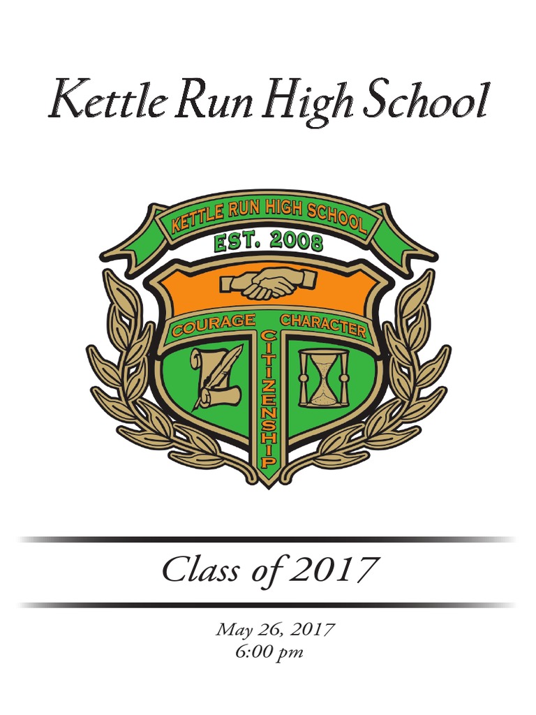 Kettle Run High School Graduation Program 2017