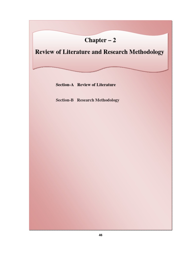 Chapter - 2 Review of Literature and Research Methodology | PDF ...