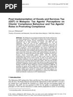 Muhammad, I. (2017). Post Implementation of Goods and Services Tax (GST) in Malaysia Tax Agents’ Perceptions on Clients’ Compliance Behaviour and Tax Agents’ Roles in Promoting Compliance. in SHS