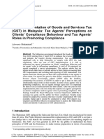 Muhammad, I. (2017) - Post Implementation of Goods and Services Tax (GST) in Malaysia Tax Agents' Perceptions On Clients' Compliance Behaviour and Tax Agents' Roles in Promoting Compliance. in SHS