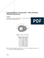 Lagrange Method of Interpolation - More Examples Industrial Engineering