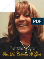 Memorial Program - Rev. Dr. Catherine M. Gross