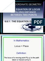 6.6: The Equation of Locus Involving Distance Between Two Points