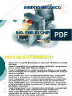 Curso Mantenimiento Mecanico Tipos Preventivo Limpieza Lubricacion Inspeccion Beneficios Analisis Causas Fallas Proceso