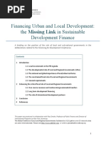 Financing Urban and Local Development