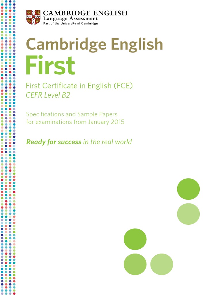 FCE Handbook 2015 PDF | PDF