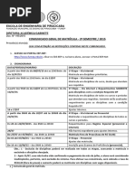 195 - Comunicado Aos Alunos Sobre Rematricula 2semestre 2015