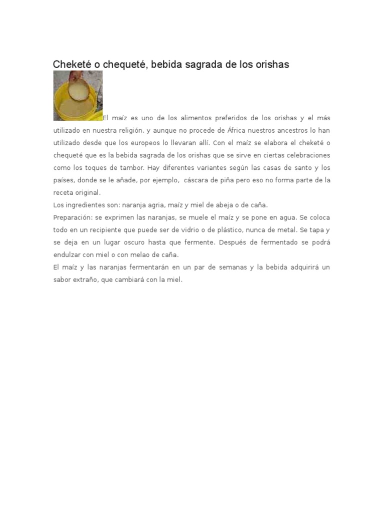Cheketé o Chequeté | PDF