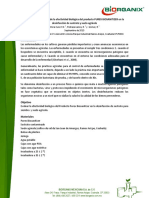 Estudio de Evaluación de La Efectividad Biológica de PUREX BIOSANITIZER