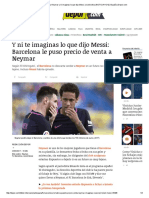 FC Barcelona Ya Tasó a Neymar y Ni Imaginas Lo Que Dijo Messi a La Directiva [NOTICIA HOY] _ España _ Depor