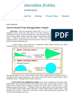 Volume Benda Putar Menggunakan Integral - Konsep Matematika (KoMa) PDF
