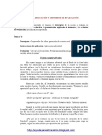 Criterios de Evaluacion Comunicacion