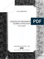 Lezioni Di Grammatica Storica Italiana Luca Serianni PDF