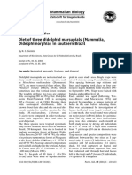 CÁCERES - Diet of Three Didelphid Marsupials in Southern Brazil