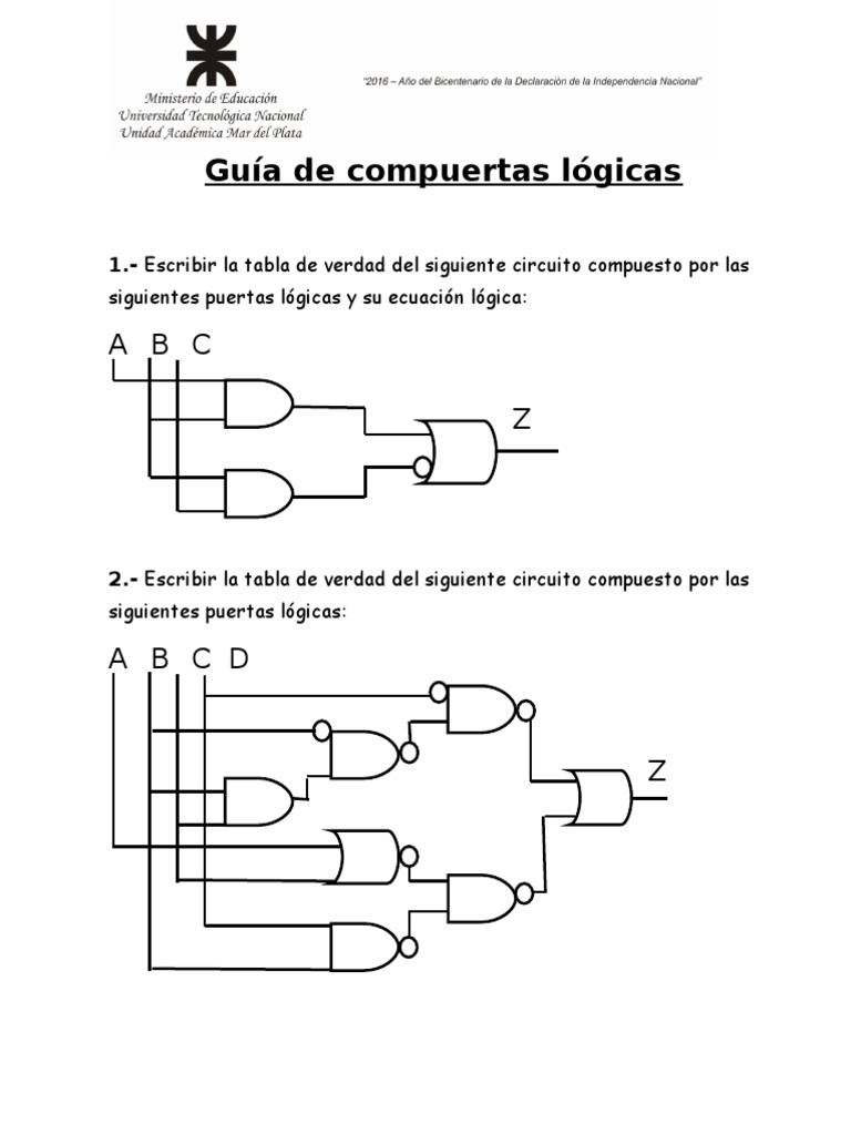 Ejercicios De Compuertas Lógicas – GVPJXQ