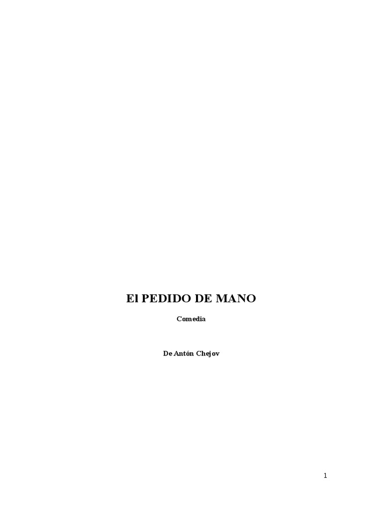 El Pedido de Mano - Anton Chejov (3p. - 15pg.) | PDF | Amor | Religión ...
