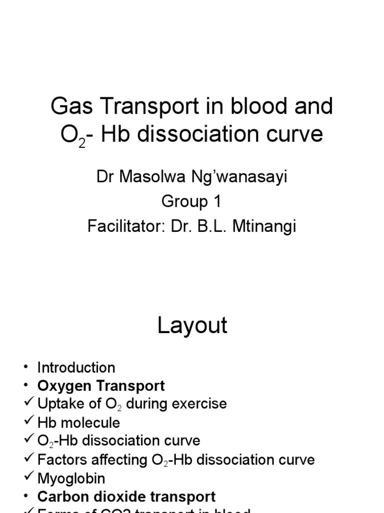 Gas Transport in Blood: O2 and CO2 Dynamics | PDF | Hemoglobin | Blood