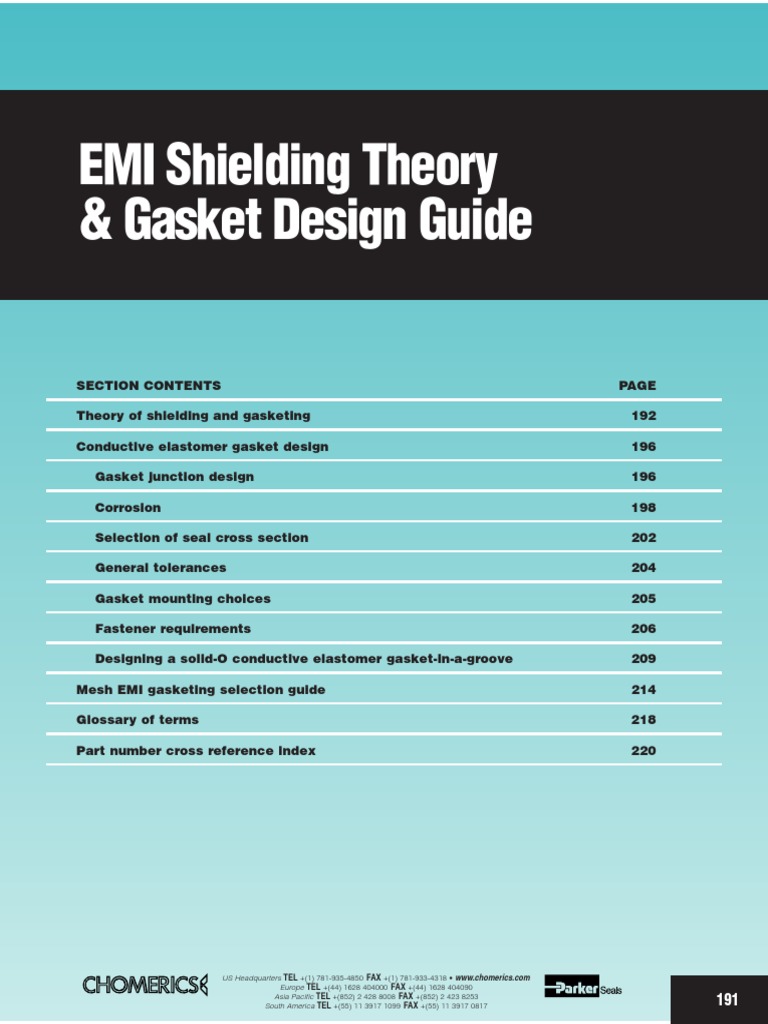 EMI Shielding Theory Gasket Design Guide of Chomerics Electric