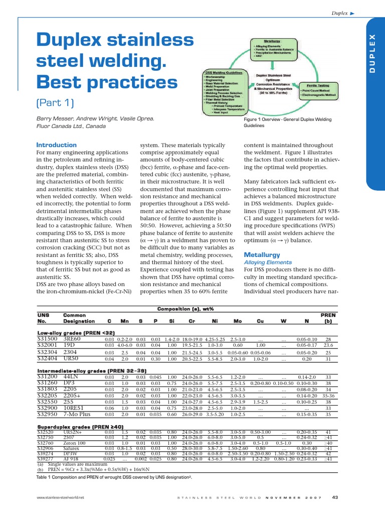 DSS WELDING BEST PRACTICES.pdf Welding Steel Free 30day Trial