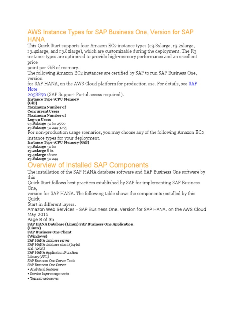 AWS EC2 Setup for SAP Business One | PDF | Amazon Web Services | Sap Se