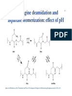 Asparagine Deamidation and Aspartate Isomerization: Effect of PH